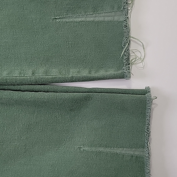 Zara Green Denim Cropped Jeans SZ XS - Picture 11 of 13